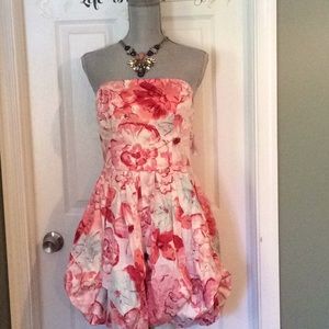 Strapless spring dress